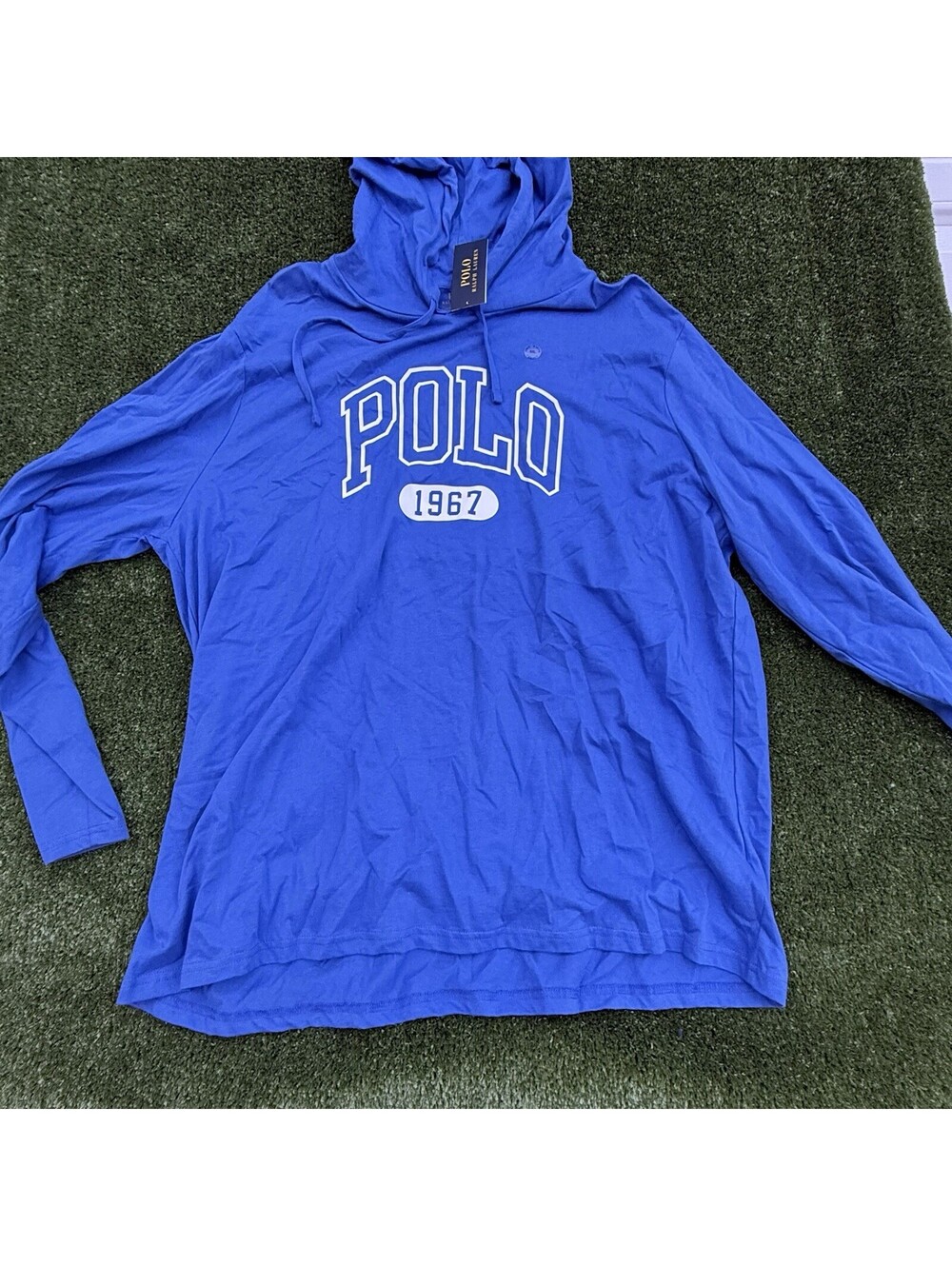 Polo Ralph Lauren Hoodie Shirt Mens XXL Blue POLO 1967 Graphic NWT 2XL